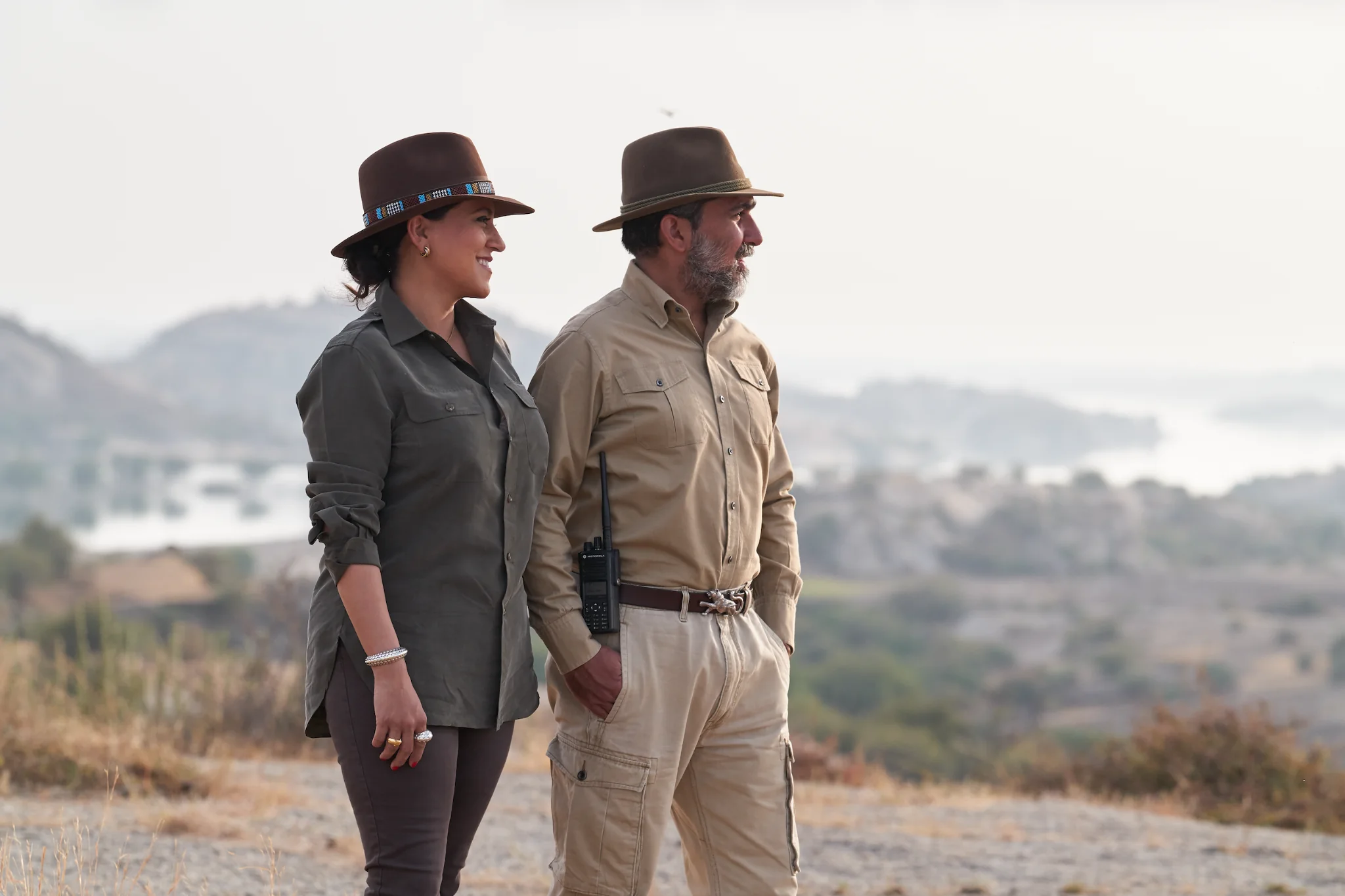 ValuEarth founders Anjali and Jaisal Singh together in the Jawai wilderness of Rajasthan